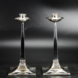 James Dixon & Son Arts and Crafts Silver Candlesticks (1931)