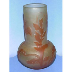 Galle Glass Vase Signed. Circa 1904