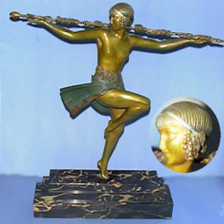 Le Faguays Dancer of Thysus Bronze Figure