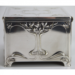 Antique WMF Art Nouveau Silver Plated Cigar Box