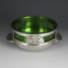 Archibald Knox for Liberty & Co Pewter Bowl with Powell Glass Liner