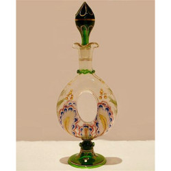 Theresienthal Enameled & Gilded Glass Decanter (c.1900)