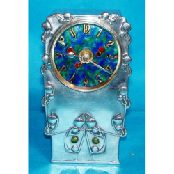 Archibald Knox for Liberty & Co Enamel Clock with...
