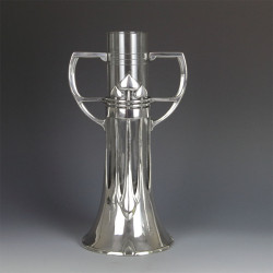 Art Nouveau Secessionist Silver Plated Vases. Attrib Van Houten