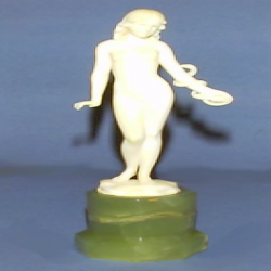 Ferdinand Preiss Girl with a Snake Ivory Figure