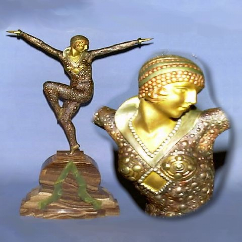 D.H. Chiparus Dancer of Kapurthala Bronze Figure