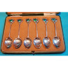 W.H. Hasler Boxed Set of Six Silver & Enamel Spoons. Circa 1907