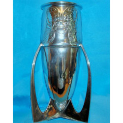 Archibald Knox for Liberty & Co Large Pewter Bomb Vase. Circa 1903