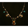 Archibald Knox for Liberty & Co 15ct Gold Necklace with Turquoise and Pearls
