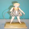 Ferdinand Preiss Hoop Girl Bronze & Ivory Figure