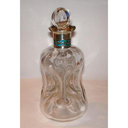 Archibald Knox for Liberty & Co Scent Bottle with Silver and Enamel Collar