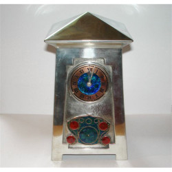Archibald Knox for Liberty & Co Tudric Pewter and Enamel Clock