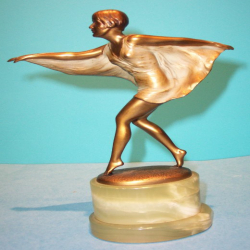 Georges Morin Dancer with Cape Bronze Figure