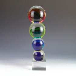 Glass Spheres Sculpture in the Style of Murano (c.1970)