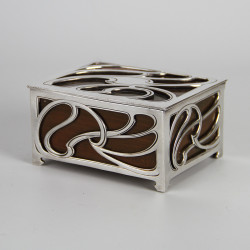 WMF Art Nouveau Silver Plated Filigree Box with Cedar Wood Lining (c.1900)