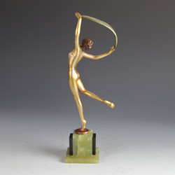 Josef Lorenzl Art Deco Bronze Figure Austrian c.1925