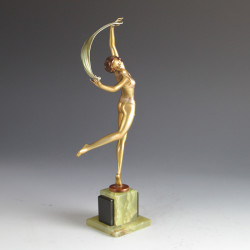 Josef Lorenzl Art Deco Bronze Figure Austrian c.1925