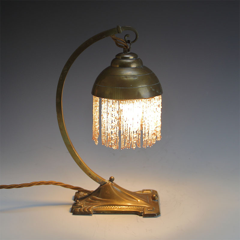 Art Nouveau Austrian Brass Table Lamp