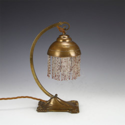Art Nouveau Austrian Brass Table Lamp