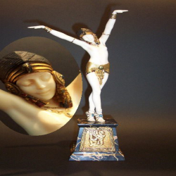 D. H. Chiparus Egyptian Dancer Bronze & Ivory Figure