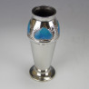 Archibald Knox for Liberty & Co Pewter and Enamel Vase