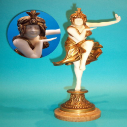 C. J. R. Colinet Hindu Dancer Bronze & Ivory Figure