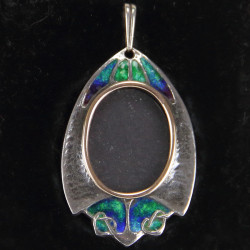Archibald Knox for Liberty & Co Silver and Enamel Pendant Locket