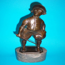 Otto Schmidt-Hofer Jockey Bronze Figure