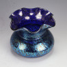 Johann Loetz Art Nouveau Cobalt Blue Papilion Glass Vase