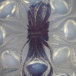 Rene Lalique 'Bulbes' Pattern Opalescent Glass Plate