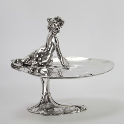 WMF Art Nouveau Silver Plated Card Tay (c.1900)