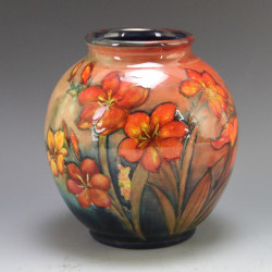 William Morrcroft Flambe Freesia Design Vase (c.1940)