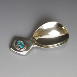 Liberty & Co Pewter and Enamel Caddy Spoon (c.1903)