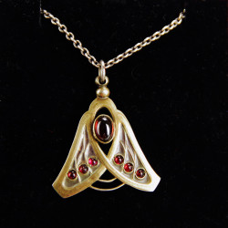 Heinrich Levinger Jugendstil / Art Nouveau 900 Silver Gilt Pendant