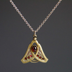 Heinrich Levinger Jugendstil / Art Nouveau 900 Silver Gilt Pendant