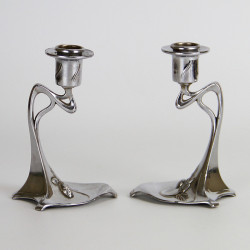 Pair of WMF Art Nouveau Silver Plated Candlesticks (c.1906)