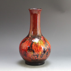 William Moorcroft (1872-1945 ) Large Flambe Leaf and Berries Vase (c.1930)