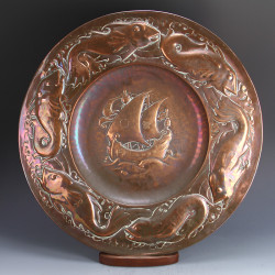 Arts and Crafts Newlyn School Copper Charger (c. 1900)