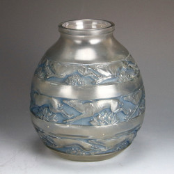 Rene Lalique Art Deco 'Soudan' Pattern Opaque Glass Vase (c.1928)