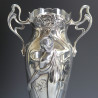 WMF Art Nouveau Silver Plated Vases with Original Crystal Cut Glass Liners