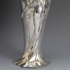 WMF Art Nouveau Silver Plated Vases with Original Crystal Cut Glass Liners