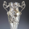 WMF Art Nouveau Silver Plated Vases with Original Crystal Cut Glass Liners