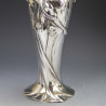 WMF Art Nouveau Silver Plated Vases with Original Crystal Cut Glass Liners