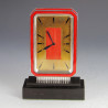 Art Deco Silver and Enamel Table Clock. Swiss (c. 1929)
