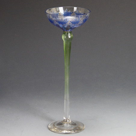 Fritz Heckert Art Nouveau Enamelled and Gilded Liqueur Glass (c.1890)