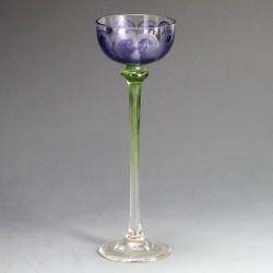 Fritz Heckert Art Nouveau Enamelled and Gilded Liqueur Glass (c.1890)