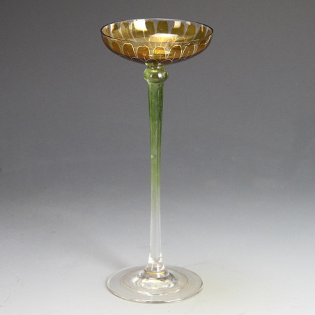 Fritz Heckert Art Nouveau Enamelled and Gilded Liqueur Glass (c.1890)