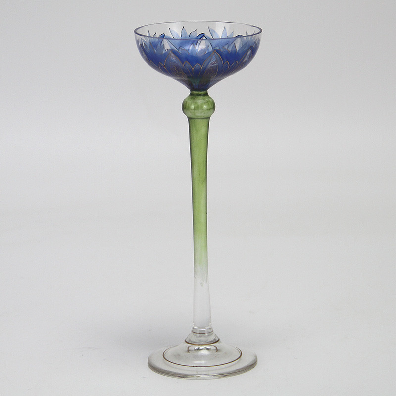 Fritz Heckert Art Nouveau Enamelled and Gilded Liqueur Glass (c.1890)