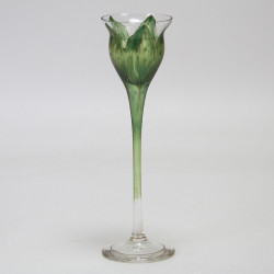 Fritz Heckert Art Nouveau Enamelled and Gilded Liqueur Glass (c.1890)