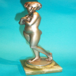 Genuine Josef Lorenzl Nude Female Bronze Figure